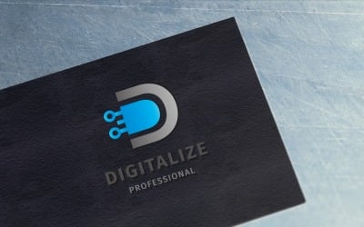 Cyfrowe - Szablon Logo litery D.