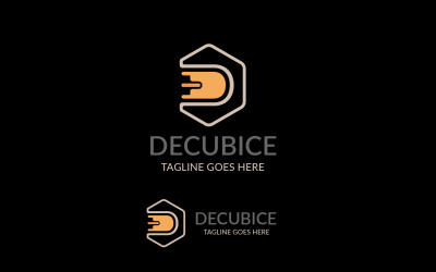 Decubice D harfi Logo şablonu