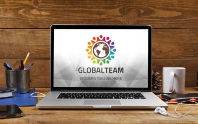 Globální tým Logo šablona