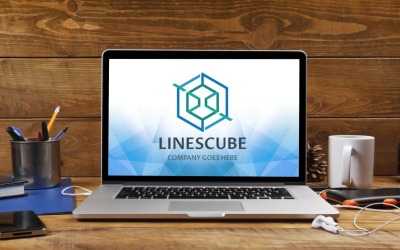 Lines Cube Logo Template