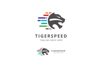 Modèle de logo Tiger Speed