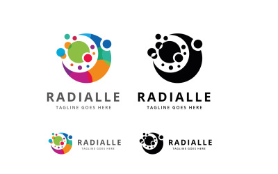 Modello di logo radialle