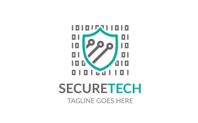Modelo de logotipo da Securetech