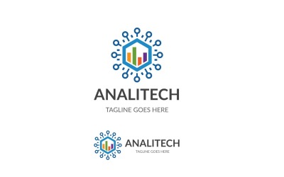 Plantilla de logotipo de Analitech
