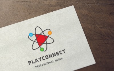 Plantilla de logotipo de Play Connect