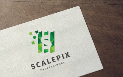 Scalepix - šablona písmene S Logo