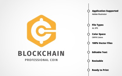 Blockchain Logo šablona