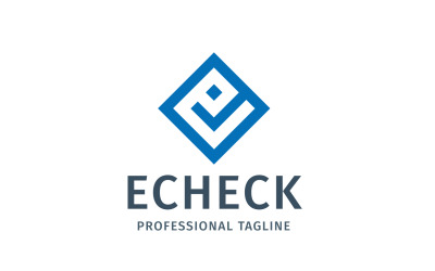 Echeck - E Harfi Logo Şablonu