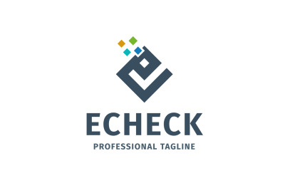 Echeck - Szablon Logo litery E.