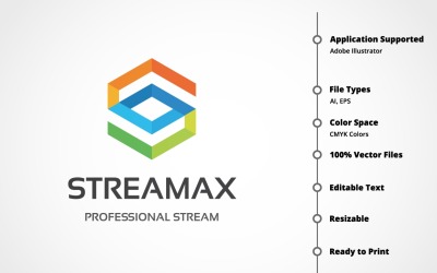 Letter S - Streamax Logo sjabloon