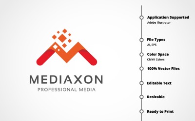 Mediapixel - M Logo-briefsjabloon