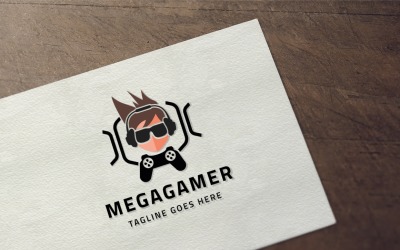 Mega Gamer Logo Şablonu