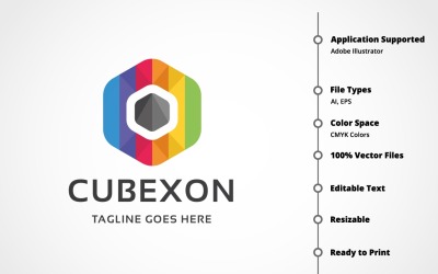 Modello di logo Cubexon