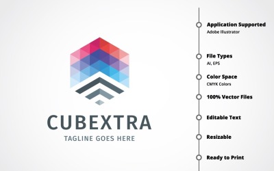Modello di logo Cubextra