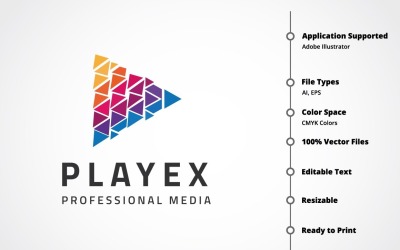 Pixel Media Logo sjabloon