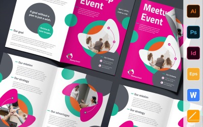 Brochure evento Meetup Bifold - Modello di identità aziendale