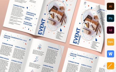 Brožura Event Planner Bifold - šablona Corporate Identity