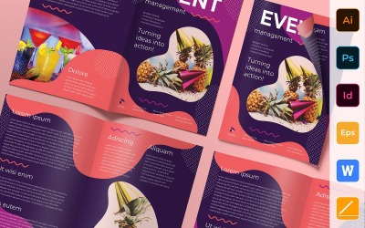 Evenementbeheerbrochure tweevoudig - huisstijlsjabloon