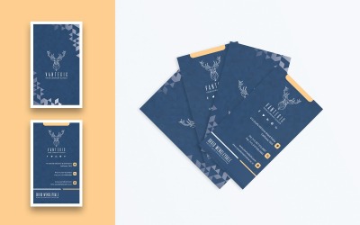 Kreative minimale Visitenkarte-Vertikal - Corporate Identity-Vorlage