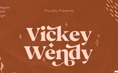Vickey Modern Vintage Yazı Tipi Yazı Tipi