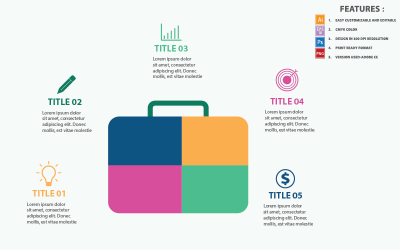 Affärsidéer Infographic element för vektordesign
