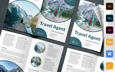 Brožura cestovní kanceláře Bifold - šablona Corporate Identity
