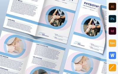 Brožura o fyzioterapii Bifold - šablona Corporate Identity