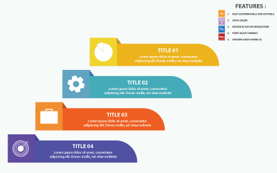 Elementi di Infographic di progettazione di vettore di concetti di affari
