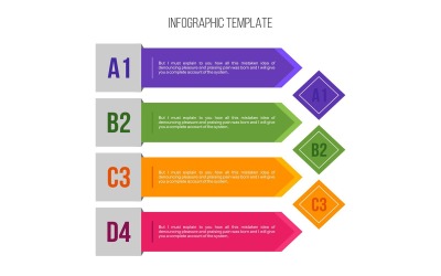 Infografika prvky šablony nápisu