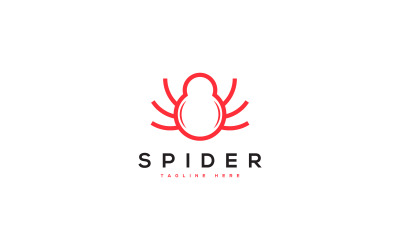 Söt spindel logotyp mall