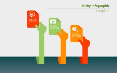 Sticky Design Template Infografik Elemente