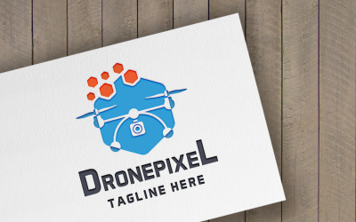 Drone Pixel Logo Template