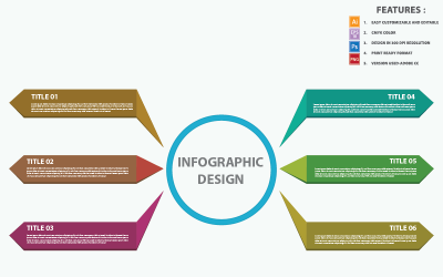 Elementi di Infographic di concetti di disegno di vettore moderno