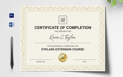 Gold Frame Certificate Template