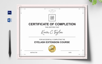 Minimalistisk certifikatmall