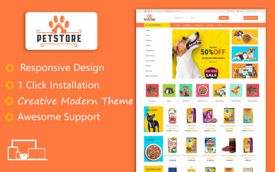Petstore - Animal and Pet Responsive OpenCart Template