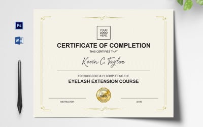 Plantilla de certificado de borde simple