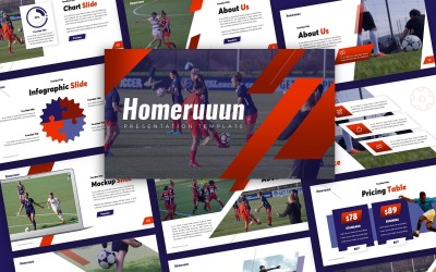 Plantilla de PowerPoint - presentación deportiva de Homeruuun