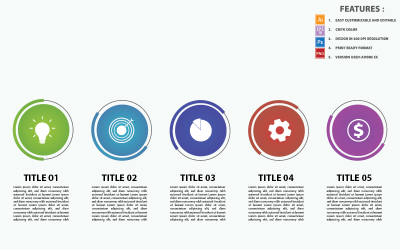Präsentation Geschäftskonzepte Vektor-Design Infografik-Elemente
