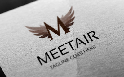 Buchstabe M - Meetair-Logo-Vorlage