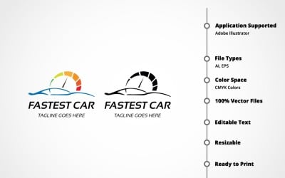 Fastest Car Logo Template