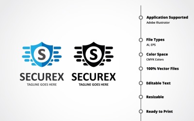 Letter S - Securex Logo sjabloon