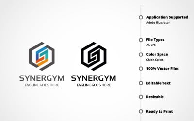 Lettre S - Modèle de Logo Synergym