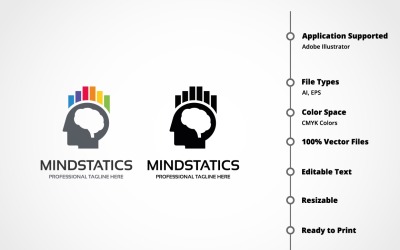 Modelo de logotipo do Mind Statics