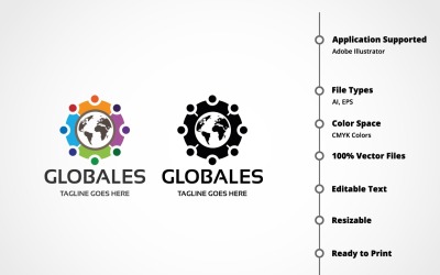 Plantilla de logotipo de Globales
