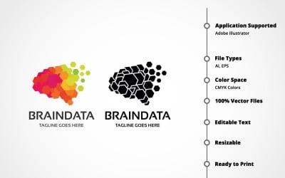 Brain Data Logo Template