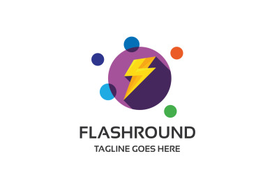 Flash runda logotyp mall