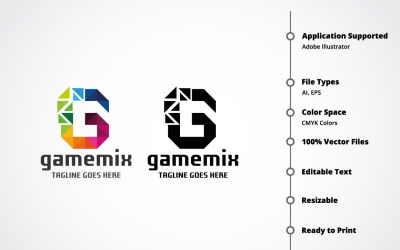 Letter G - Gamemix Logo Template