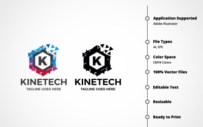 Letter K - Kinetech Logo Template