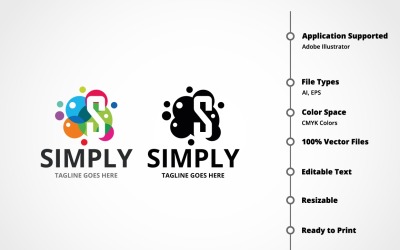 Lettera S - Semplicemente Modello di Logo